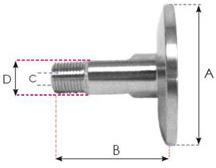 1612351 - KF50 - 1/4" Male Pipe Adaptor Flange (SS)