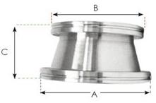 1269321 - ISO 100/80 Conical Reducer Flange (SS)