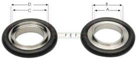 KF 10/16 Aluminium Viton O Ring - Reducing Ring 1163125